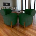 Ver mais imagens de Kit 2 Poltronas Decorativa Mônaco Veludo Verde