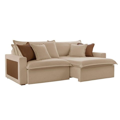 Sofá Dallas Linho Dois Módulos de 80cm B15 Meu Sofá Online A226 Linho Bege