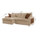 Ver imagem 5 de Sofá Dallas Linho Dois Módulos de 80cm B15 Meu Sofá Online A226 Linho Bege