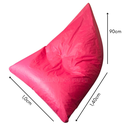 Ver imagem 2 de Puff Pera Triangular Corino Cheio Conforto Almofadão Gigante Hall de Entrada Eventos - Rosa