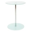 Ver imagem 3 de Mesa de Apoio Anm0110m Anima Office Tampo Redondo Vidro Branco Regulagem Altura Base Vidro Temperado