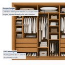 Ver mais imagens de Guarda Roupa Casal 3 Portas de Correr Espelhadas e 6 Gavetas 242cm Premium Jade