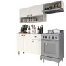 Armário de Cozinha Modulada Completa Compacta Balcão Madrid Branco 164 - Rosafor - 2