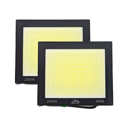 Kit 2 Refletor Led Holofote 200w 3000k Luz Branco Quente Amarelo para Uso Externo - 1