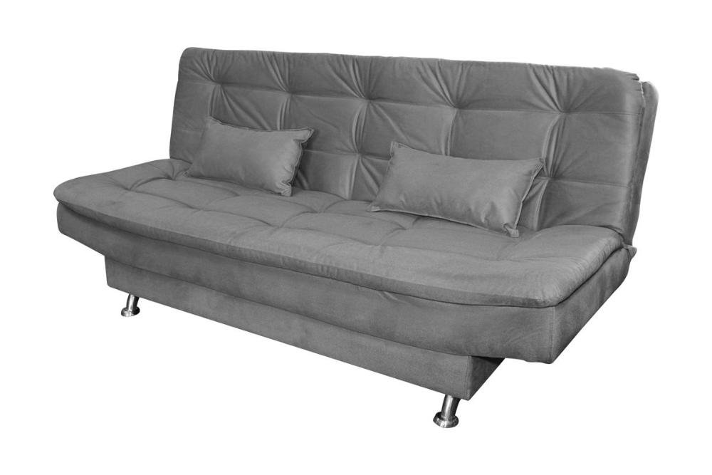 Sofá Cama Casal Reclinável Salomé - Cinza light Menor preço em Sofá Cama Casal Reclinável Salomé - Cinza light