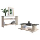 Ver imagem 6 de Rack Bancada com Aparador e Mesa de Centro Frizz Cross Calacata Off White - Madetec