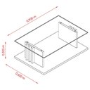 Ver imagem 3 de Rack Bancada com Aparador e Mesa de Centro Frizz Cross Calacata Off White - Madetec
