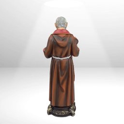 Imagem São Padre Pio 20 Cm Resina Importada Muito Detalhado - 3