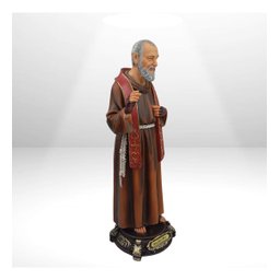 Imagem São Padre Pio 20 Cm Resina Importada Muito Detalhado - 2