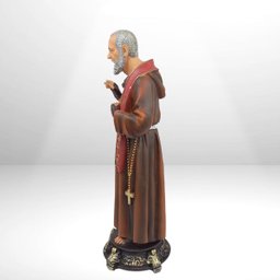 Imagem São Padre Pio 20 Cm Resina Importada Muito Detalhado - 4