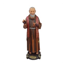Imagem São Padre Pio 20 Cm Resina Importada Muito Detalhado - 1