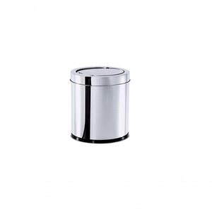 Lixeira Polido Tampa Basculante para Pequenos Espaços 5,4l 18,5 X 20cm Linha Decorline Inox
