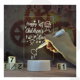 Luminária Quadro de Mensagem Led Lousa Namorados Casamento:branco - 9