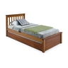 Conjunto Cama Solteiro Inglesa com Cama Auxiliar em Madeira Maciça Mv Outlet Mel - 2