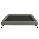 Ver imagem 5 de Cama Casal Base Box Pés Ferro 156cm Nami Linho Cinza Escuro - Nexta Casa