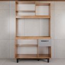 Ver imagem 5 de Armário de Cozinha com Balcão Compacta Tina 4 Portas 1 Gaveta Freijó/cinza - Panorama Móveis
