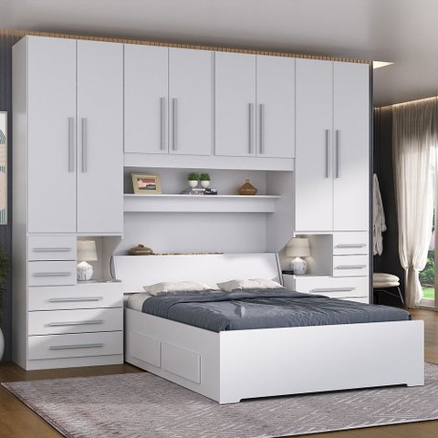 Dormitório Queen Size Completo 1223 Branco