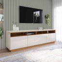 Ver imagem 1 de Rack para TV 180cm 3 Portas Off White/Cinamomo Orion