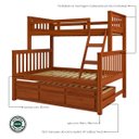 Ver imagem 2 de Treliche com Cama de Casal Castanho Claro c/ Cama Auxiliar 3 Gavetas Madeira Pinus - Saraiva 104.02.