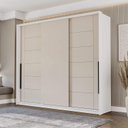 Ver imagem 1 de Guarda Roupa Casal 220cm com 3 Portas de Correr e 4 Gavetas 240846 Lisboa Politorno Móveis