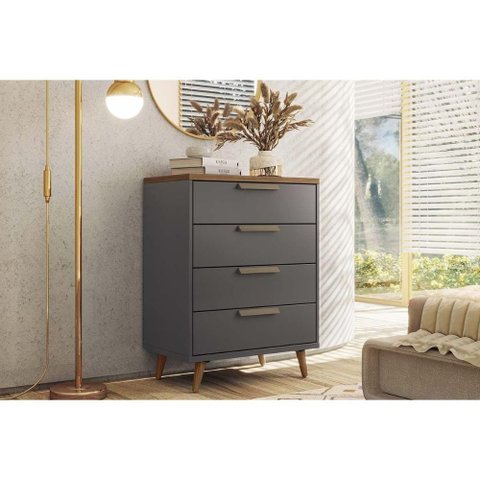 Cômoda Casal New Conect C- 4 Gavetas Grafittejatoba - Santos Andirá
