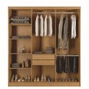 Ver imagem 2 de Guarda Roupa Casal 6 Portas 2 Gavetas MDF Petra Marrom/Imbuia