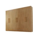 Ver imagem 3 de Guarda Roupa Casal 6 Portas 2 Gavetas MDF Petra Marrom/Imbuia