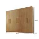 Ver imagem 4 de Guarda Roupa Casal 6 Portas 2 Gavetas MDF Petra Marrom/Imbuia