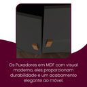 Ver imagem 7 de Guarda Roupa Casal 6 Portas 2 Gavetas MDF Petra Marrom/Imbuia/Grafite