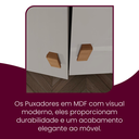 Ver imagem 7 de Guarda Roupa Solteiro 4 Portas 2 Gavetas Petra Marrom/Imbuia/Off White