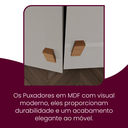 Ver imagem 7 de Guarda Roupa Solteiro 4 Portas 2 Gavetas Petra Marrom/Imbuia/Off White