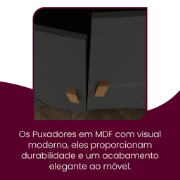 Guarda Roupa Solteiro 4 Portas 2 Gavetas MDF Petra  - 7