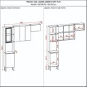 Ver imagem 3 de Cozinha Compacta 100% MDF 4 Peças Balcão 120cm para Pia Vert Plus Freijó/Soft