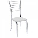 Ver imagem 2 de Kit 9 Cadeiras Iara Cromada Para Cozinha Branco