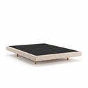 Ver imagem 1 de Cama Box Casal Osaka Flutuante Estilo Japonesa 138x188 Base Estofada Bouclê Bege - Abmaza
