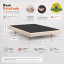 Ver imagem 4 de Cama Box Casal Osaka Flutuante Estilo Japonesa 138x188 Base Estofada Bouclê Bege - Abmaza