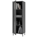Ver imagem 2 de Cristaleira Alta Refresh 1 Porta de Vidro 3 Prateleiras Preto com Sistema Push To Open - Brv Móveis