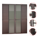 Ver imagem 3 de Porta Correr Venez.6F.Móv.210x200 Elite c/Fecho Aut.V.Lis.Marrom Corten Brimak
