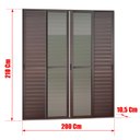 Ver imagem 4 de Porta Correr Venez.6F.Móv.210x200 Elite c/Fecho Aut.V.Lis.Marrom Corten Brimak