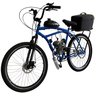Bicicleta Rocket AZUL Motorizada Beach Freio Disco/suspensão BAÚ CARGO - 1