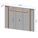 Ver imagem 4 de Conjunto de Painel Maresias com Rack Juquehy para Tv até 75" Off White/cinamomo