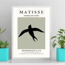 Ver imagem 2 de Quadro Matisse Passarinho Minimalista 24x18cm - com Vidro:moldura Branca