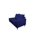 Ver imagem 2 de Divã Recamier Berlim 1,80 cm Lado Direito Suede Azul Marinho