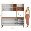 Ver imagem 3 de Armário de Cozinha Compacta em Mdp Mel e Verde 1,95 X 1,85 M Splendore