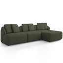Ver imagem 2 de Sofá 4 Lugares com Chaise Direito Sala Living 288cm Arlo F04 Linho Verde - Lyam Decor