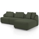Ver imagem 6 de Sofá 4 Lugares com Chaise Direito Sala Living 288cm Arlo F04 Linho Verde - Lyam Decor