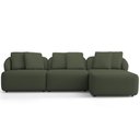 Ver imagem 3 de Sofá 4 Lugares com Chaise Direito Sala Living 288cm Arlo F04 Linho Verde - Lyam Decor