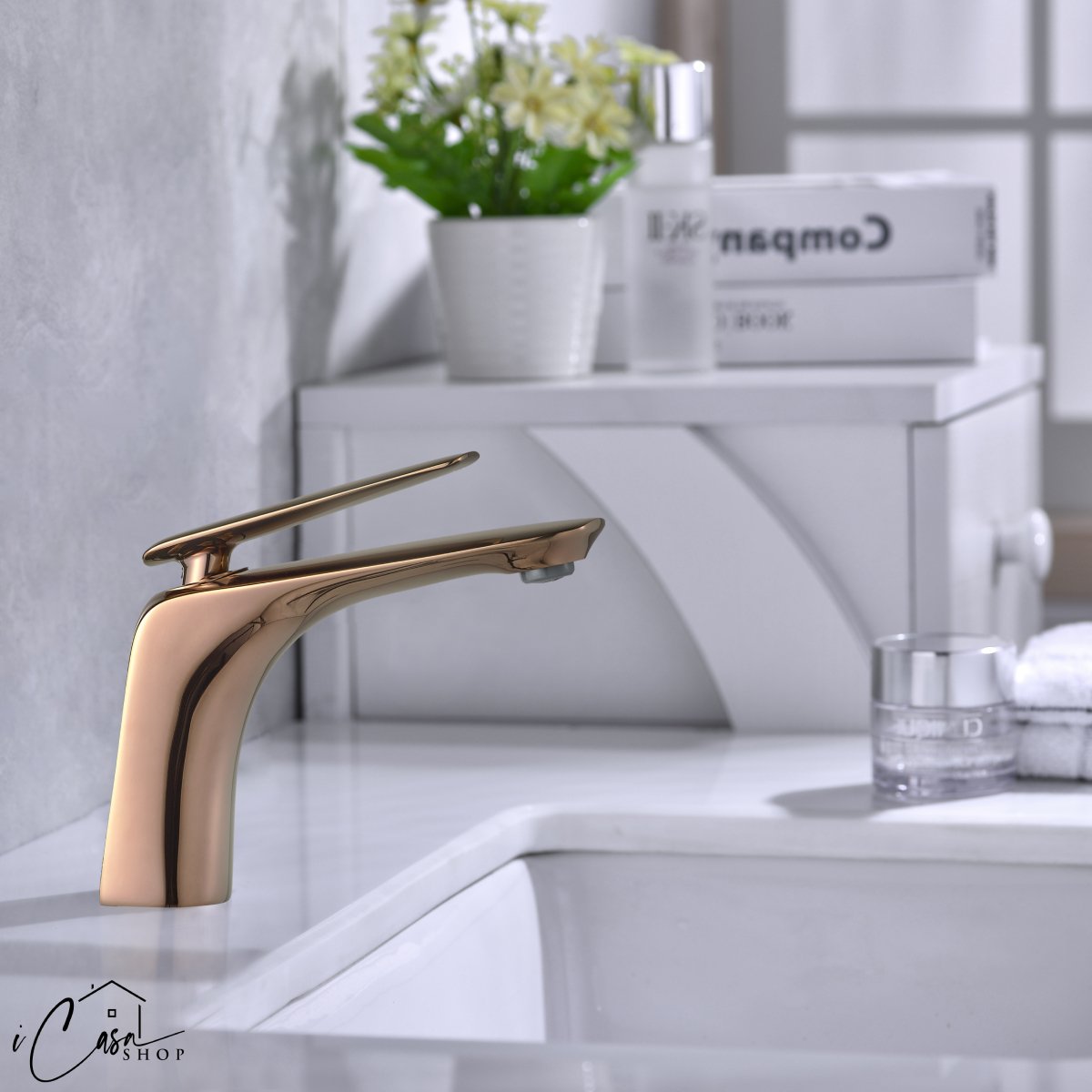 Torneira de Banheiro Lavabo Misturador Monocomando Premium (Acqua - Rose Gold) - 5