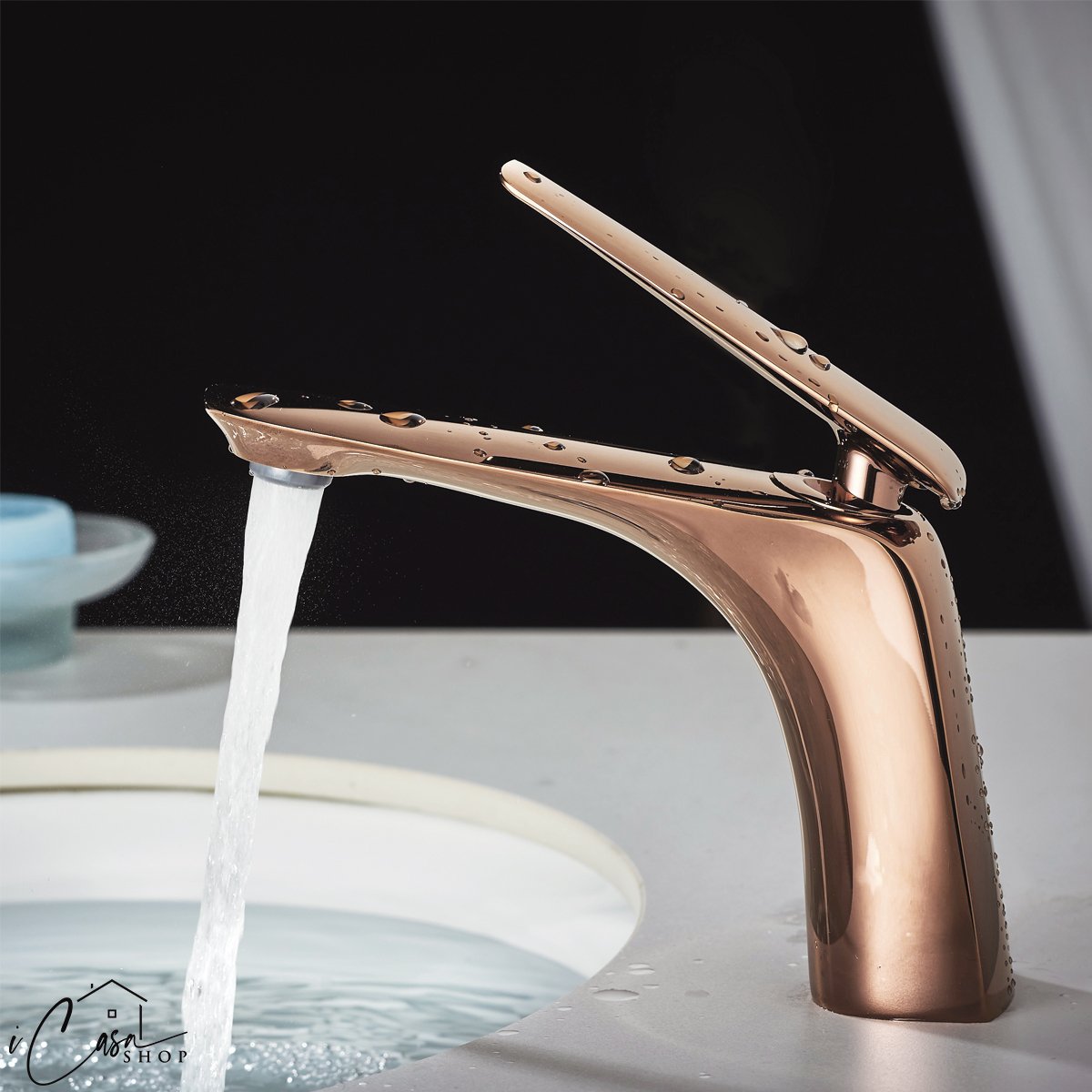 Torneira de Banheiro Lavabo Misturador Monocomando Premium (Acqua - Rose Gold) - 4