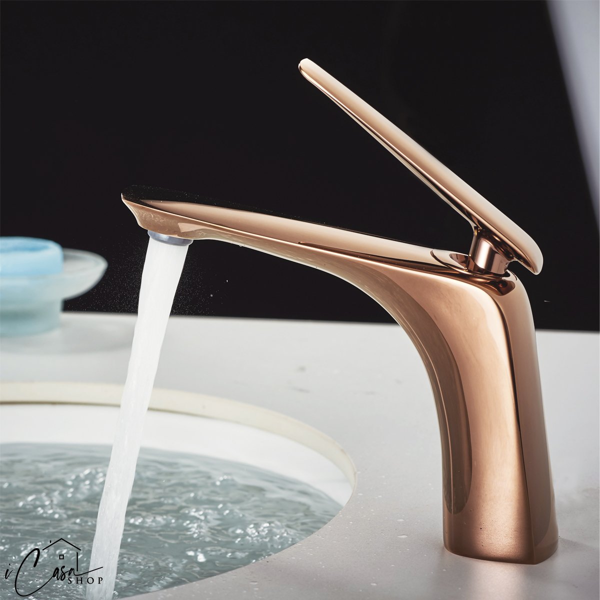 Torneira de Banheiro Lavabo Misturador Monocomando Premium (Acqua - Rose Gold) - 3